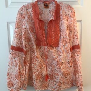 Tory Burch peasant top size 12